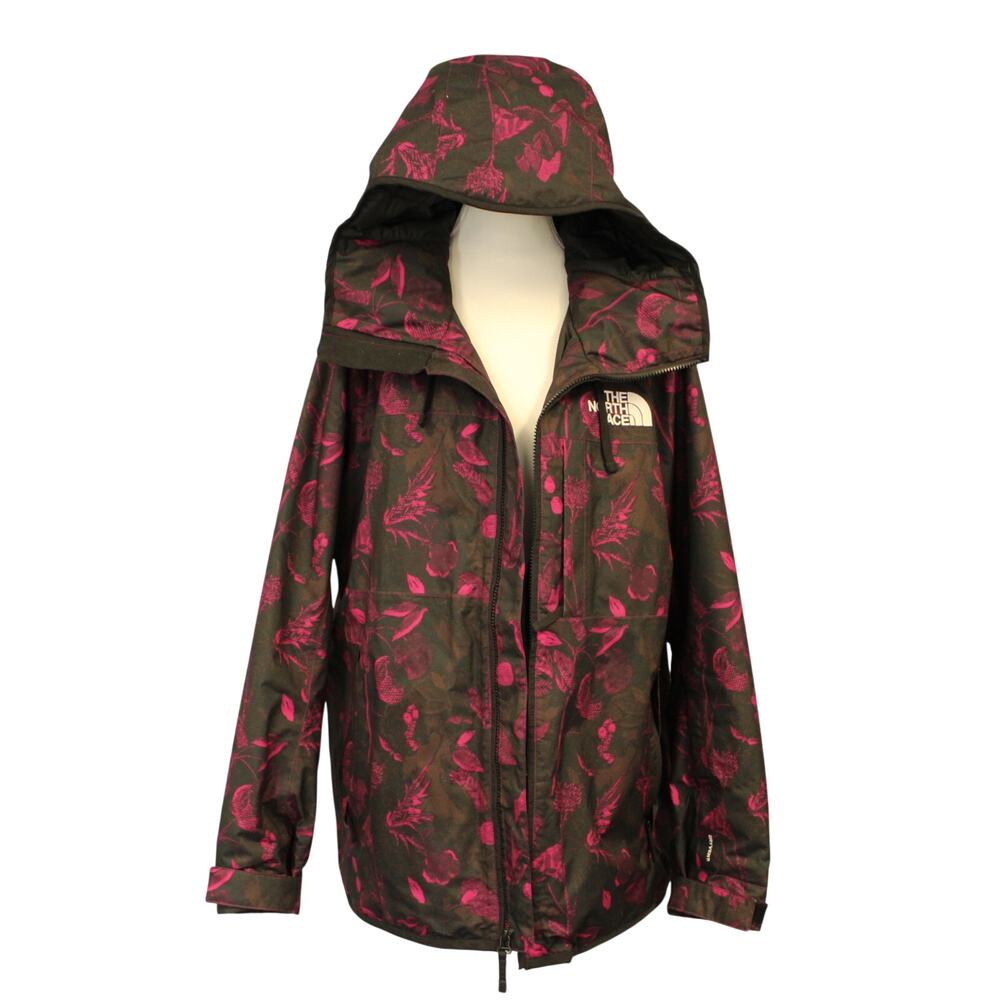The North Face Women's Superlu Jacket Hooded Fuschia Pink Floral XL Excellent